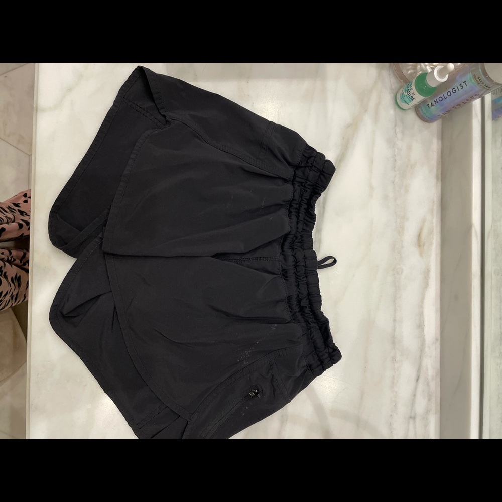 Black lululemon tracker shorts long